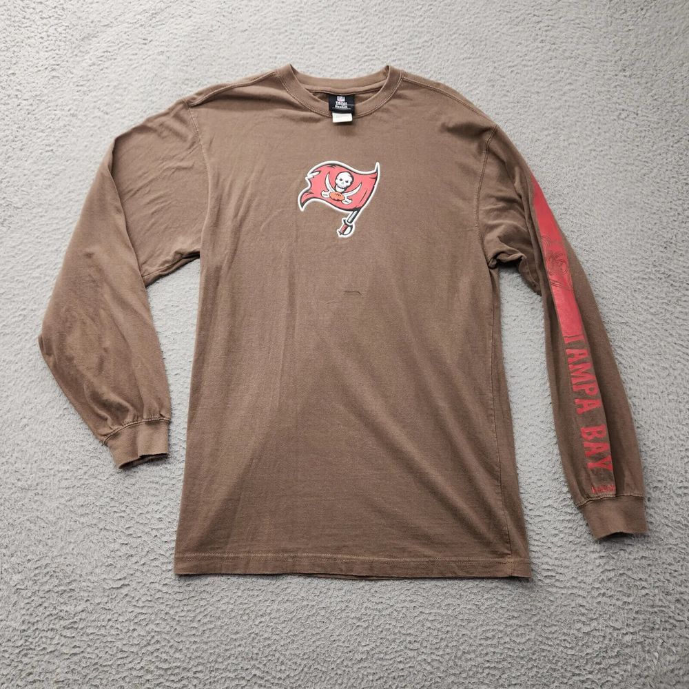 Tampa Bay Buccaneers Shirt Boys XL Brown NFL Football Spellout Reebok Logo‎